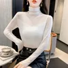 Koszule damskie TOTOTETFANX Długie rękaw przezroczystą koszulę Slim Womens Tops Kobiety