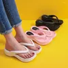 Slippers Summer Women's Flip-flops Thick Soled Sandals Beach Holiday Seaside Qutside Wear European And American Clip Feet