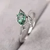 Diamond Leaf trouwringen voor vrouwen jubileum of belofte Cubic Zirconia Ring verlovingsringen voor haar