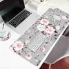 Tapis de souris Repose-poignets Tapis de souris Accueil Nouveau Tapis de souris d'ordinateur Tapis de bureau Tapis de clavier Fleur rose Tapis de joueur doux Tapis de souris de bureau