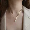 Pendant Necklaces 2023 Trendy Wheat Spike Necklace Simulated Pearl For Women Party Gift Jewelry Bulk Sell X6384