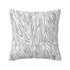 Pillow Modern Gray White Zebra Animal Pillowcase Soft Cover Decor Stripes Throw Case Bedroom Square 40X40cm