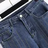 Dames Jeans Hoge Taille Casual Dames Collectie 2023 Lente Koreaanse Stijl All-Match Rechte Pailletten Denim Vrouwelijke Potlood Broek B1611
