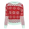 Women's Sweaters Snowflake Pattern Crochet Pullovers Women Autumn Winter Sweater Loose Fit Long Sleeve Christmas Style Casual Crew Neck