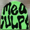 2023 Mea Culpa Beanie/Skull Caps Ins New Net Red Design Sense Niche Cold Hats Meaculpa Knitting Men Women Warm Y2303