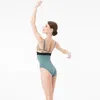 Stage Wear Broderie Double Sangle Ballet Justaucorps Adulte Ballerine Danse Pratique Danse Maillot De Bain Justaucorps Body Femme