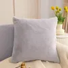 Oreiller décoratif rectangulaire 45x45cm, housse de coussin en fausse fourrure, taies d'oreiller modernes pour canapé et banc, mignon