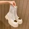 Boots Soft Mesh Kids S Fashion Pu Angle Designer Platform Elastic Comfort Женщины Zapatos de Mujer 230830