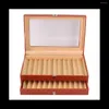 Slots Wooden Pen Display Storage Box Luxury 2 Layer PU Case Fountain Pen-Collector Jewelry Organizer Orange