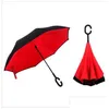 Guarda-chuvas C Handle Invertido 46 Cores Proteção Não Matic Sunny Umbrella Paraguas Rain Reverse Design Especial Drop Delivery Home Ga Ot3Lg