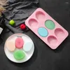 Bakvormen Leuke Ovale Vorm Siliconen Zeep Mal DIY Taart Decoreren 6 Slots Gereedschap Handgemaakte Jelly Maker Fondant Mold Tool