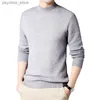 Maglione da uomo Pullover solido Collo a lupetto Primavera e autunno Abbigliamento Canottiera moda sottile Taglia da M a 4XL Buona elasticità Q230830