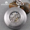 Vigoroso obserwuje wodoodporność Pełna stal Imperial Pocket Watch Mechanical Wint Up Vintage Antique zegar szlifowany oryginalne pudełko nierdzewne 230830