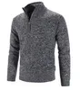 Pulls pour hommes demi-fermeture éclair col montant pull tricoté pull couleur unie col montant décontracté cachemire 230830