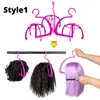 Wig Stand Plussign Top Wig Hanger för flera peruker Multifunktionella justerbara perukstativ Plasthatt Display Wig Head Holder 1pcslot 230830