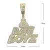 Hänge halsband cz bokstäver väska boyz hänge halsband is ut bling 5a kubik zirkon dollar symbol pengar charm mode hip hop män smycken 230830