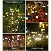 Fashion Solar Powered Fireflys lampor med 2-stycken multifunktionsdekorativ lampa för trädgårdsplatser