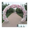 Couronnes de fleurs décoratives Cherry Blossomaddiron support rond porte-bonheur FL bricolage fenêtre de mariage décor de fête fleur artificielle Blosso Otld4