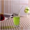 Drinking Straws 18Cm/20Cm/25Cm Reusable Eco Borosilicate Glass Sts Clear Colored Bent Straight Milk Cocktail St Drop Delivery Home G Dhf38