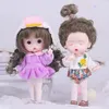 Dolls Mini 112 Doll 20 Movable Joints Boy Girl OB11 Curly Short Wig with Cute Expression Face 13CM Toys Gift for Girls 230830