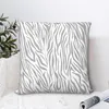 Pillow Modern Gray White Zebra Animal Pillowcase Soft Cover Decor Stripes Throw Case Bedroom Square 40X40cm