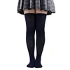 Women Socks Girls Long Knee High Toddler Boot Sock School Colors Gray Black White Medium Tube Stockings Lolita Cos