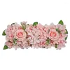 Fiori decorativi 50 cm Decorazione da parete per fiori da matrimonio fai-da-te Rosa artificiale Fila Arco Sfondo Festa di compleanno