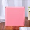 Emballage cadeau Boîtes de papier ondulé Emballage coloré Boîte pliante Boîte d'emballage carrée Carton de bijoux 15x15x5cm Drop Livraison Home Garden Dhjd8