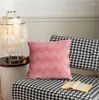 Pillow Cover Thickened Dutch Velvet Wave Pressure Pleated Sofa Solid Color Craft Geometric Pleats Without Core