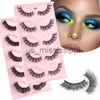 False Eyelashes 510 Pairs Half Lashes CatEye 3D Mink Eyelashes Curled Winged Natural Realistic Messy Thick False Eyelashes Soft Fake Eyelashes x0830