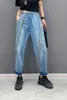 Kvinnors jeans Urior 2023 Summer Casual Colorful Diamond Jumpsuit Fashion Denim Straight Leg Pants Women Wear