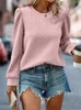 Men's Hoodies Sweatshirts 2023 Autumn Winter Loose Sweatshirt Women Casual Crewneck Ladies Pink Crew Neck Puff Sleeve For 230829