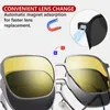 Mode zonnebrilmonturen 3 in 1 trend magneet brilmontuur met clip-on bril gepolariseerde zonnebril voor heren dames optische computerbril 230830