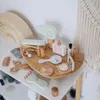 Fashion Beauty Fashion Wooden Makeup Toy Set Freend Wood Salon Toys Toys Kit pour les filles 16pc 230830