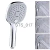 Pommeaux de douche de salle de bains Pommeau de douche à effet de pluie pour salle de bain 3 modes Buse ronde chromée à économie d'eau G1/2 Robinet de bain Mural réglable Douche noire x0830