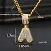 Navel Bell Button Rings Trend Cubic Zirconia Letters A Z Pendant Necklaces Iced Out Rock Candy Style Initial Charms Necklace Fantastic Jewelry Gift 230830