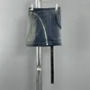 Jupes courtes conception asymétrique de jupe en jean Style robe de fille épicée pour l'été 2023