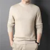 Herrtröjor Mrmt Brand Cashmere Sweater Half Turtleneck Men Knit Pullovers för manlig ungdom Slim Knitwear Man 230830