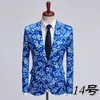 Mäns kostymer Blazers Fashion Men's Casual Boutique Business Wedding Host Emcee Suit Jacket / Men's Digital Printing Flower Blazers Coat 230829