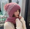 BeanieSkull Cap Winter Warme Muts Mutsen Sjaal Ademend Konijnenhaarmengsel Gebreid voor Dames Dubbele Lagen Bescherming Caps 230829