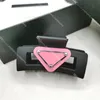 Retro Square Clamps Hair Grab Clips With Black Inverted Triangle Clips Temperament Hair Clip Hair Jewelry