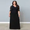 Plus Size A-Linie Kleider für die Brautmutter Halbarm Spitze Chiffon Damen Pageant Partykleider Lange Bräutigamanzüge