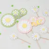 Decorative Objects Figurines Daisy Birthday Party Decoration For Kids Flag Pulling 7inch Plate First Supplies 230829