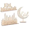 Oggetti decorativi Figurine in legno EID Mubarak Decorazione Ramadan Ornamenti Ciondolo musulmano islamico Eid Al Adha Articoli per feste Regali Kareem 230829