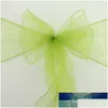 Sashes Plus Size 275CMLX22CMW 200PCS BANQUET PARTY CHAIR ER GROSS GREEN ORGANZA SASH BOW FOR FLOWER/ING DROP DERVILY HOME GARDEN TEXT DHKPK