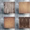 Cortinas de chuveiro de grão de madeira, cortinas de quarto de bambu, porta antiga, casa, banheiro, decoração, telas à prova d'água com lavável r230830