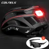 Hełmy rowerowe Colnels Profesjonalny hełm rowerowy USB ładowanie ogona światło z lekkim barem na świeżym powietrzu Riding Road Rowing Helmet 230829