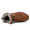 Botas de inverno botas masculinas quentes de pelúcia couro neve tornozelo botas de trabalho ao ar livre sapatos casuais antiderrapante borracha bota masculina 230830