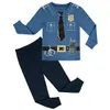 Pyjamas Kinder Sets Halloween Nachtwäsche Jungen Mann Cosplay Pijamas Feuerwehrmann Pyjamas Kinder Langarm Tops Hosen 2 stücke 230830