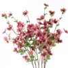 Decorative Flowers 1pc 3D Christmas Rose Simulation Flower Branch For Diy Floral Arrangement Accessories Festival Home Wedding Party Decor